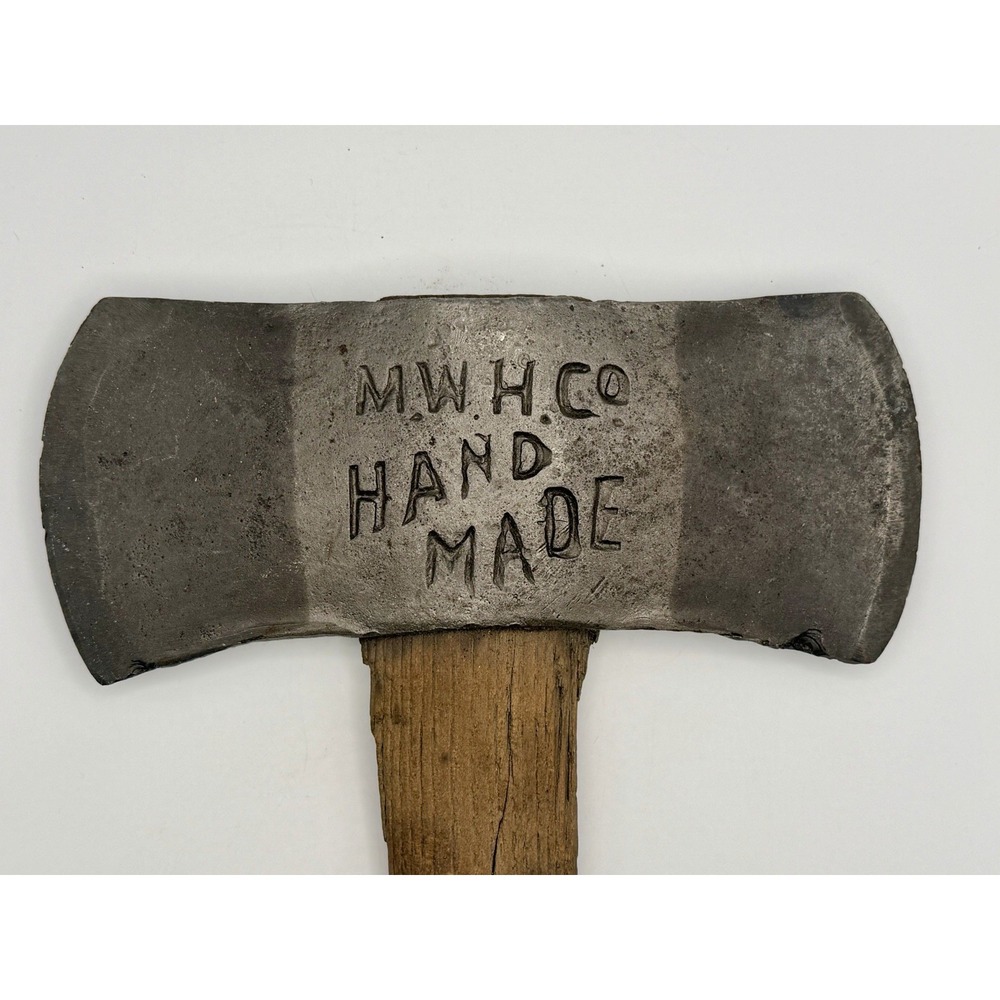 MWH Co Double Bit Axe head Stamped Hand Made Ax Vintage. Marshall Wells 3lb Head
